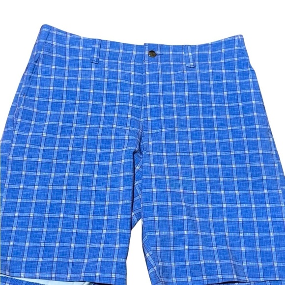 Men’s Callaway Blue Plaid Checkered Golf Shorts Size 32 Pockets - Picture 2 of 7